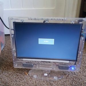 13 inch flat screen clear tv w/remote