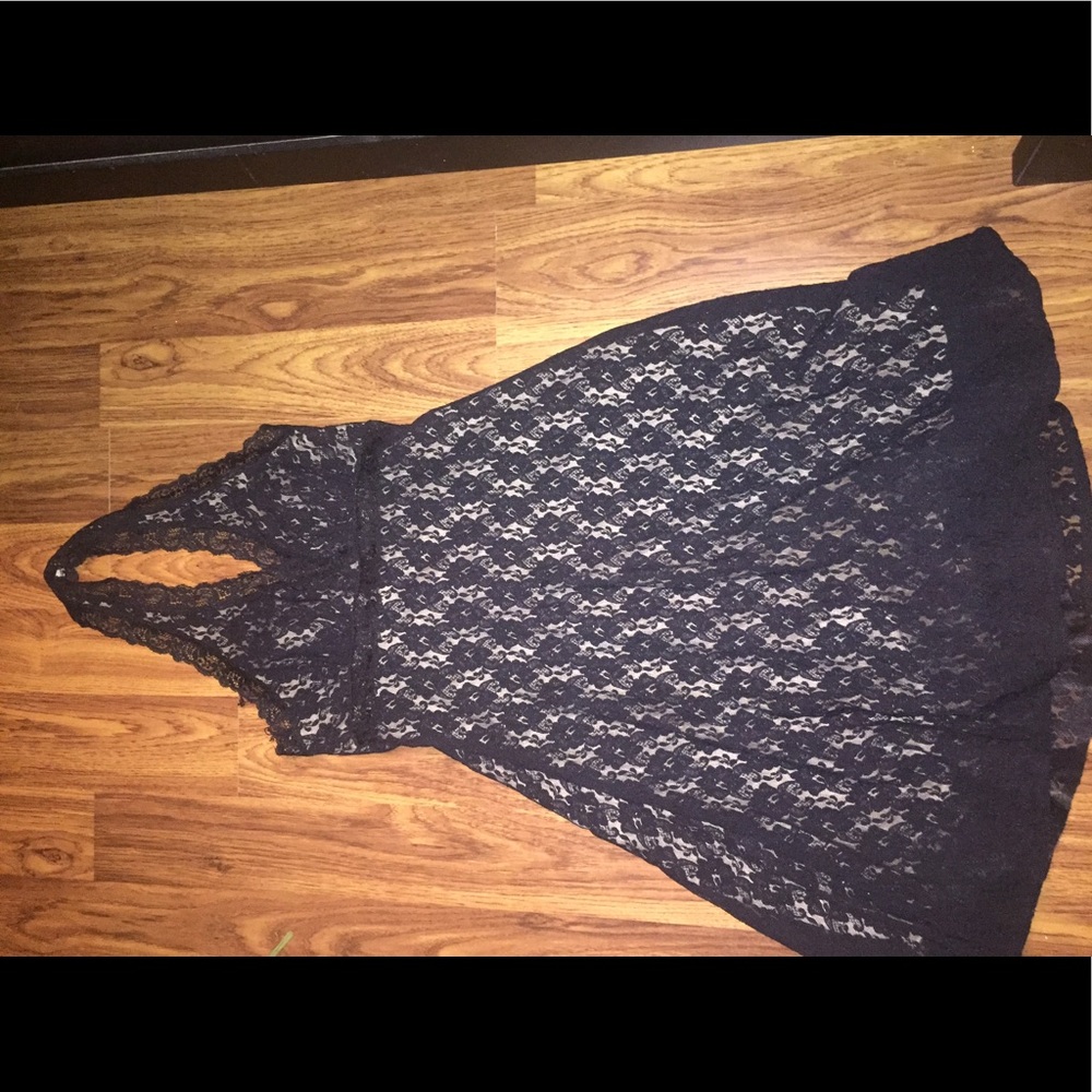 Black lace dress