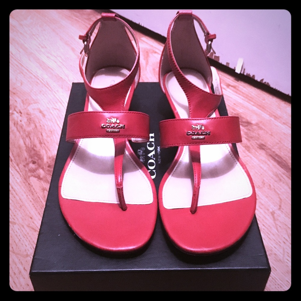 Coach Orange Sandals - size 7