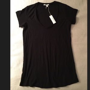 James Perse Cotton Slub Deep T-Shirt