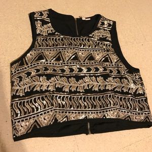 Sequin crop top