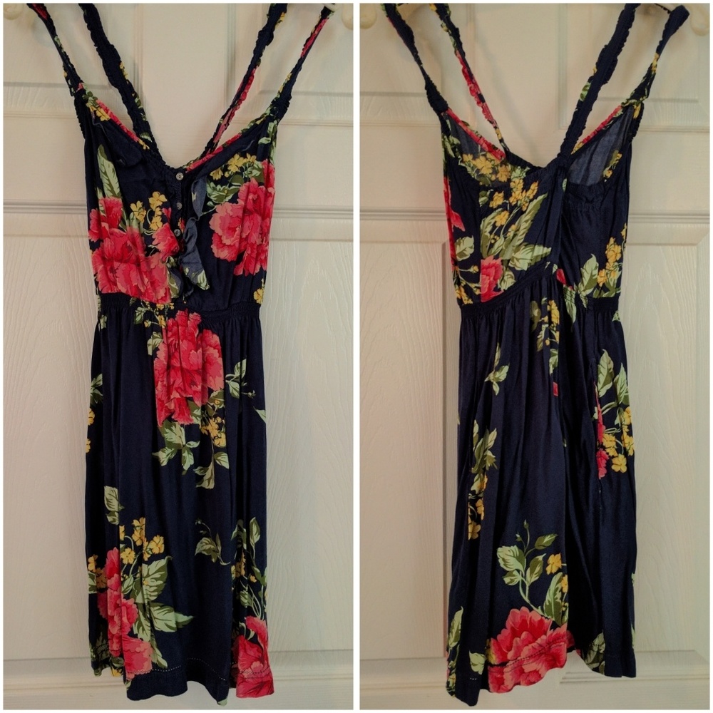 Abercrombie & Fitch Floral Navy Dress Size S