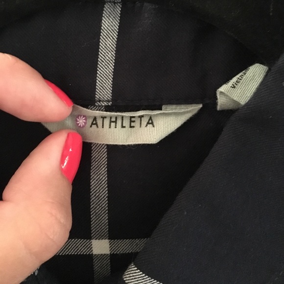 Athleta popover plaid blouse - Picture 4 of 7