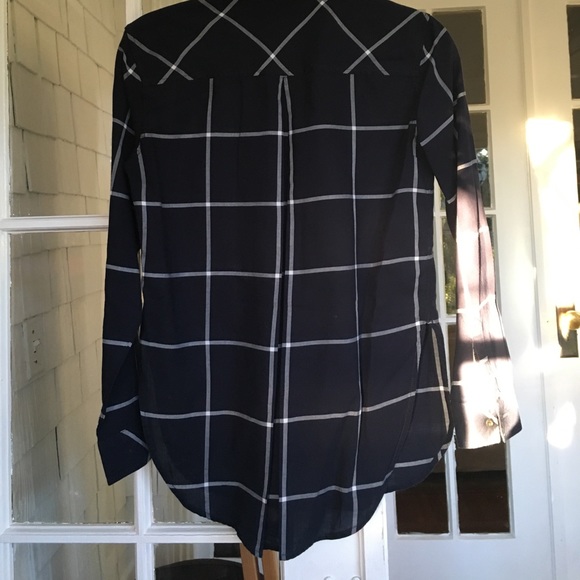 Athleta popover plaid blouse - Picture 2 of 7