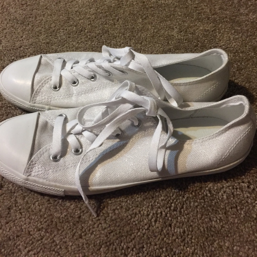 White sparkled converse!