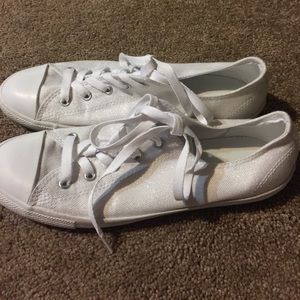 White sparkled converse!