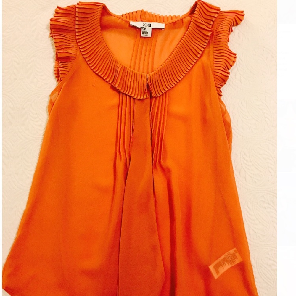 Forever 21 XS Orange Blouse