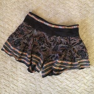 Free People Embroidered Shorts