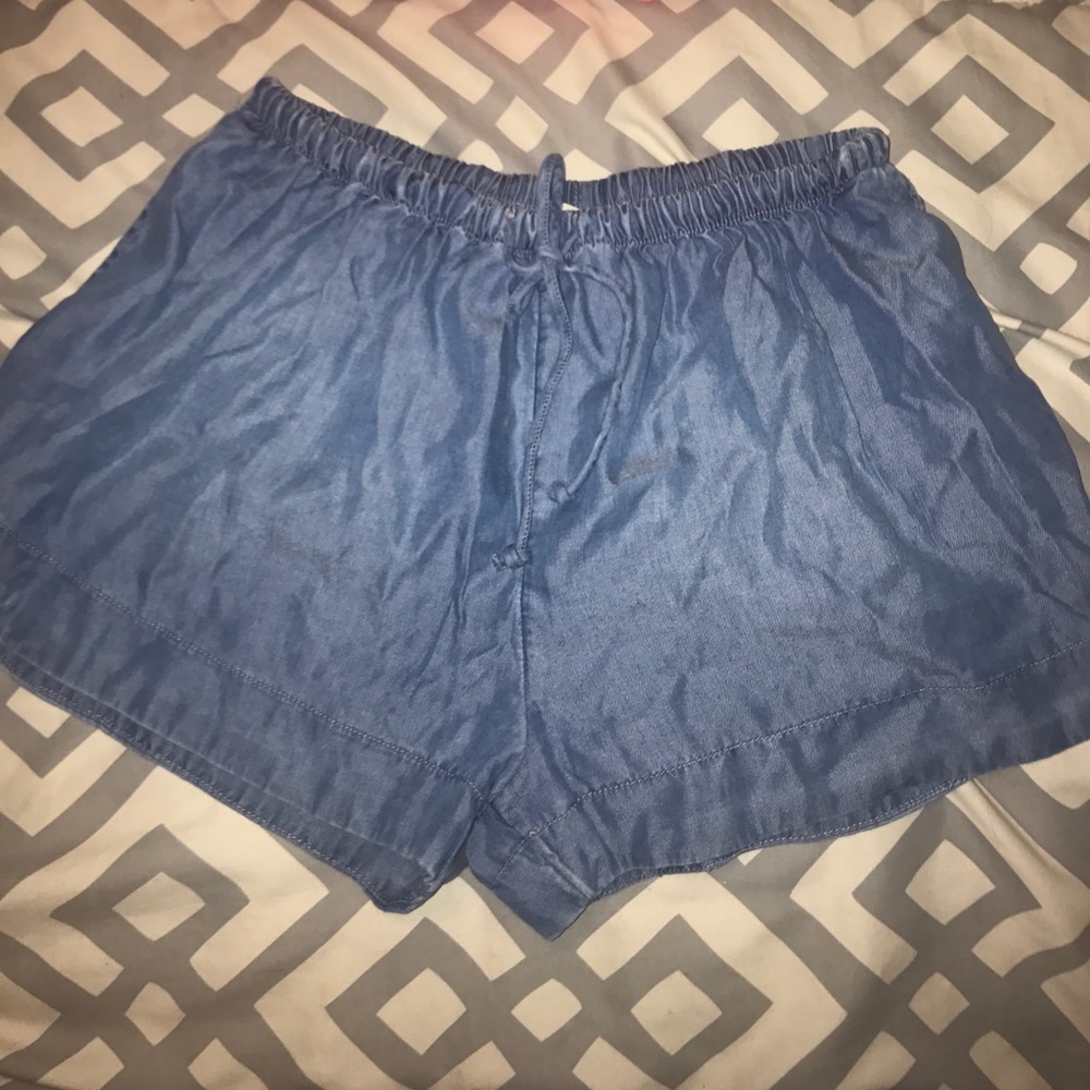 comfy denim colored shorts