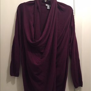 DKNY burgundy sweater wrap