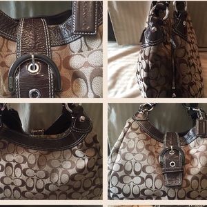 Large signature Coach bag