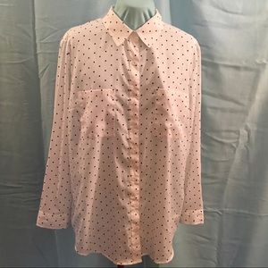 White with Black Poka-Dot Blouse