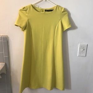 Zara Yellow Short Sleeve Mini Dress