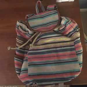 Striped back pack