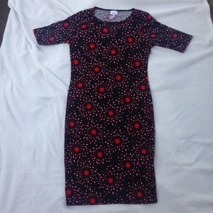 🌹Unicorn Lularoe Julia Black & Red Dress 🌹