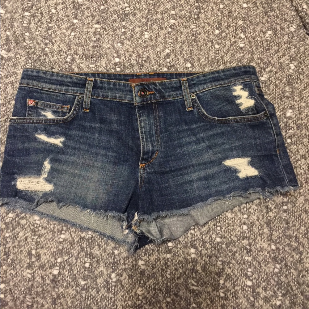 Joe's Jeans. Dark Denim. Distressed. Worn Twice.