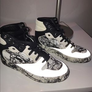 Balenciaga White Top Marbled Sneakers