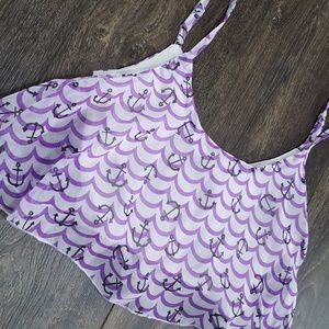Anchor Midi Purple Tank - Size Small