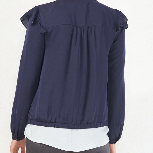 Navy blue lauren Conrad zip up - Picture 2 of 2