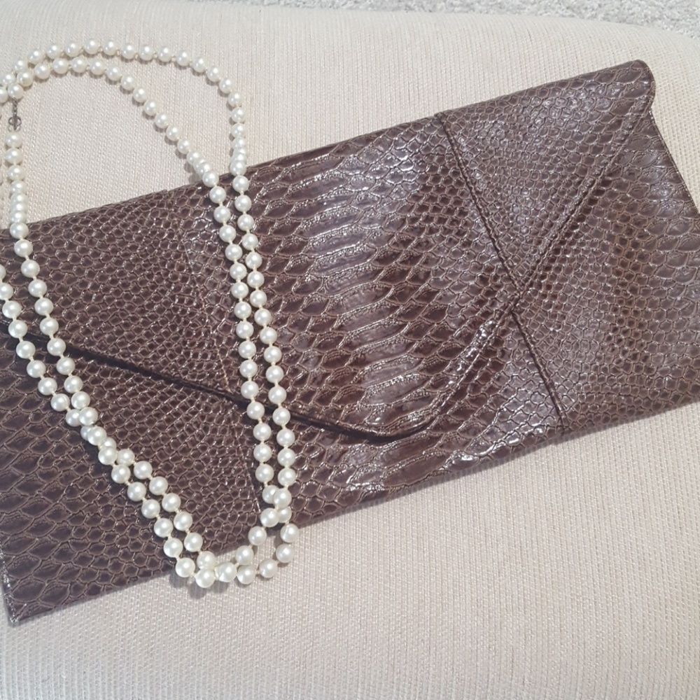 Vegan Leather Clutch (certified) - NWOT