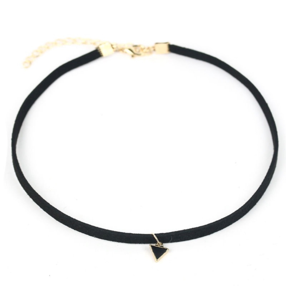 Black triangle necklace