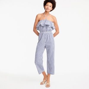 J.crew Seersucker Jumpsuit