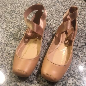 Jessica Simpson pink/nude ballet flats