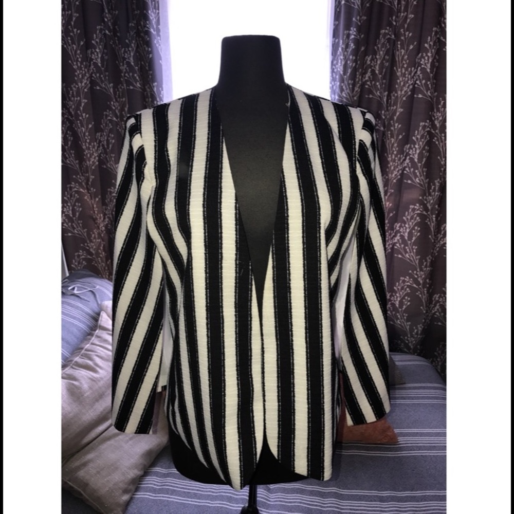 Striped Cape Blazer