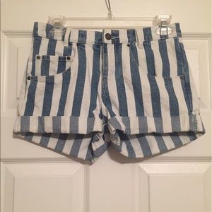 Forever 21 denim striped shorts