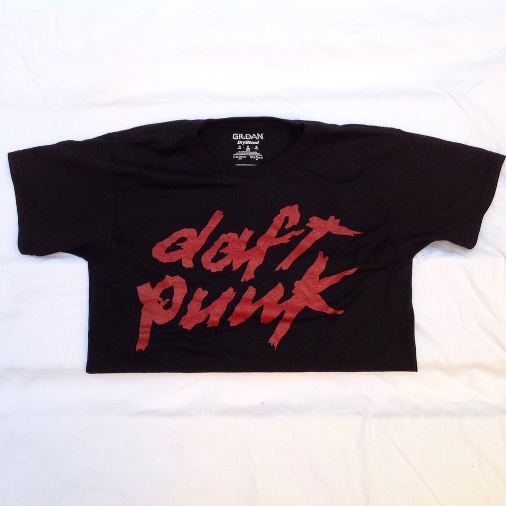 Daft Punk Black with Red Logo Tee - Picture 4 of 5