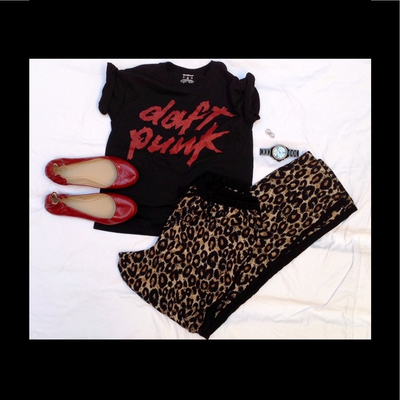 Daft Punk Black with Red Logo Tee - Picture 3 of 5