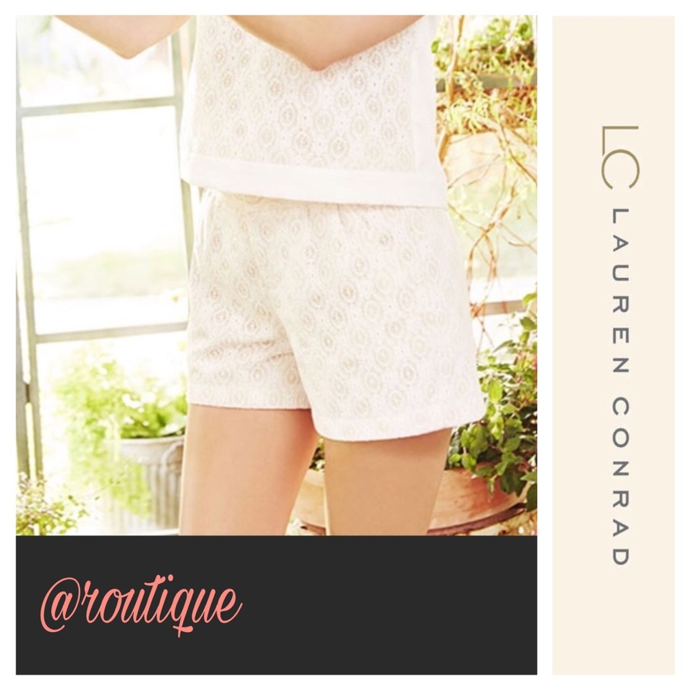 LC Lauren Conrad lace design and pleated details