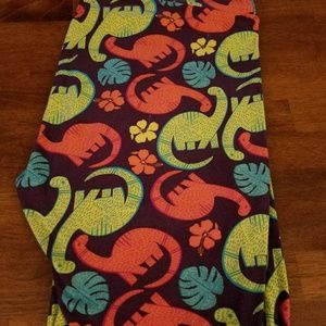 TC LuLaRoe dinosaur leggings unicorn rare