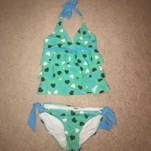Heart tankini with layers