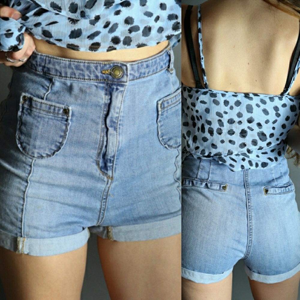 High Waisted Denim Shorts