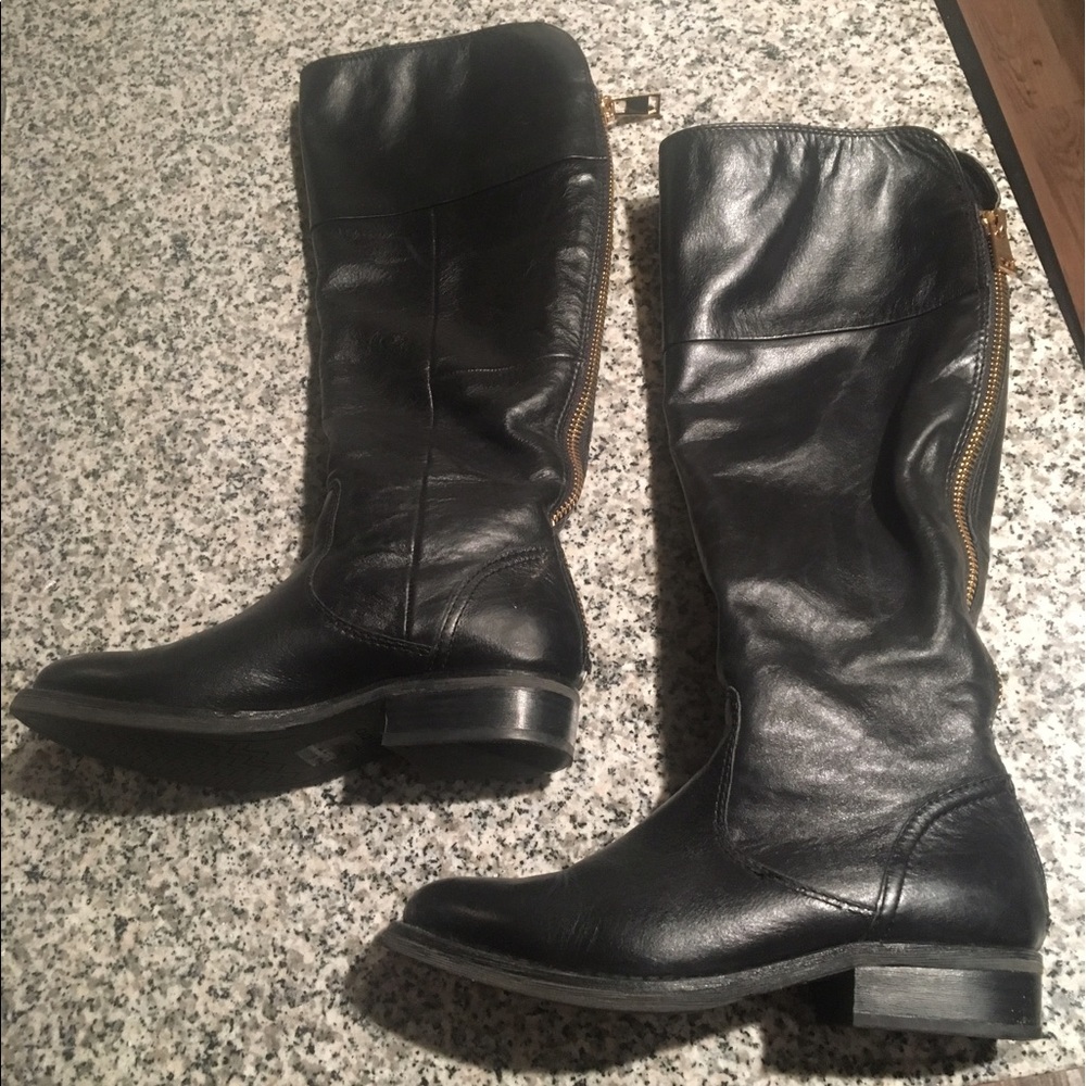 Aldo black knee high riding boots