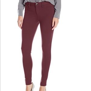 Calvin Klein Maroon Pocket Stretch Jegging Pants