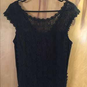 Black lace shirt Express
