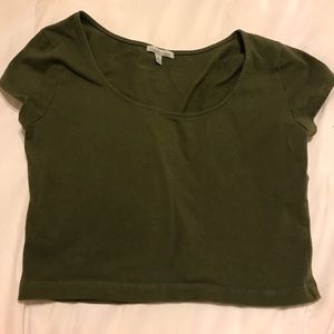 Olive Green Crop Top