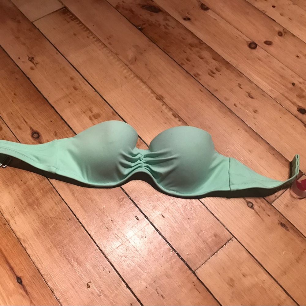 lime green strapless top