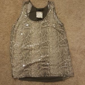 Snakeskin Sequin top