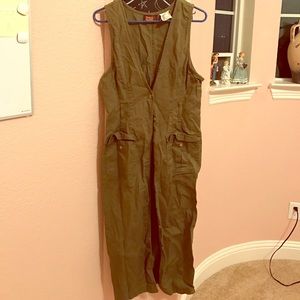Army Green Long Stylish Vest