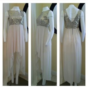 NWT High-low rise sequin dress