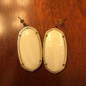 White & gold Danielle Kendra Scott earrings