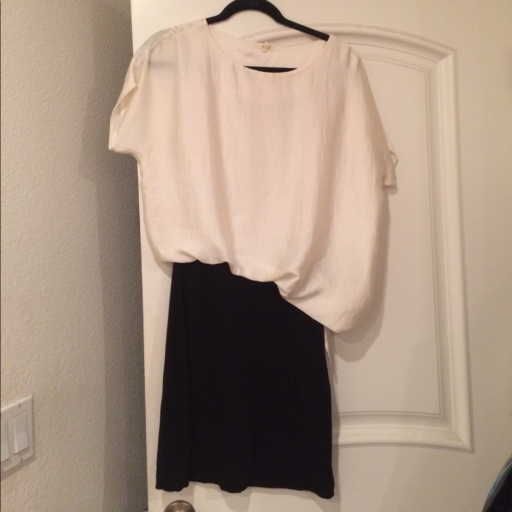 White & black dress