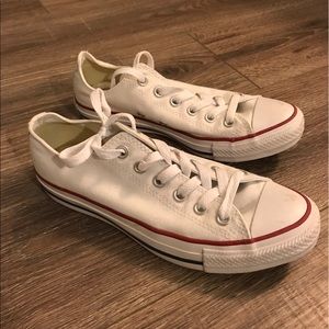 White Converse sneakers women's size 8