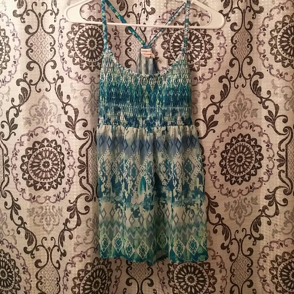 Blue bathing suit cover up