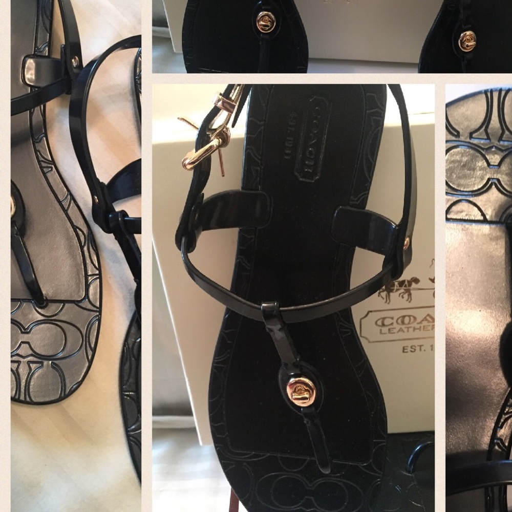 Black Coach sandals