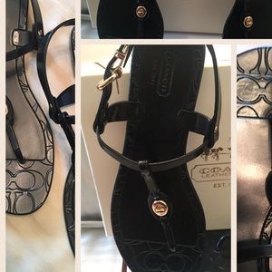 Black Coach sandals