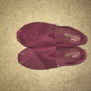 Womens Red/Cranberry colored TOMS
